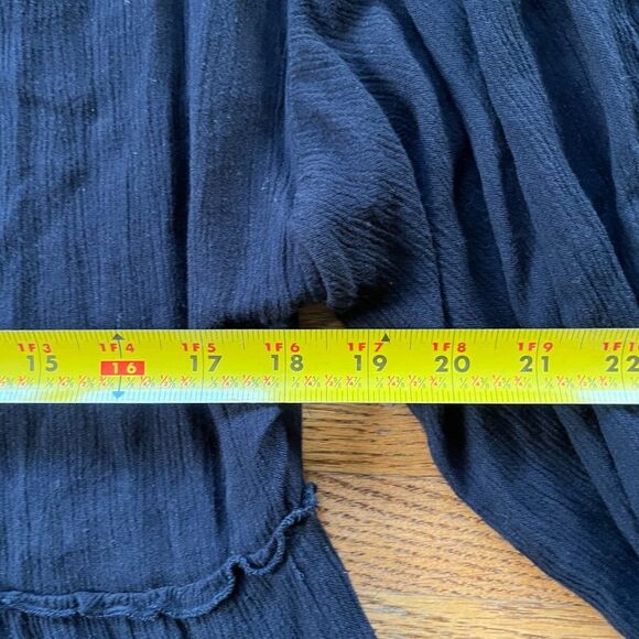 Free People Black Spell On You Embroidered Smock Ruffle Dress Women's Size Small - Picture 8 of 9